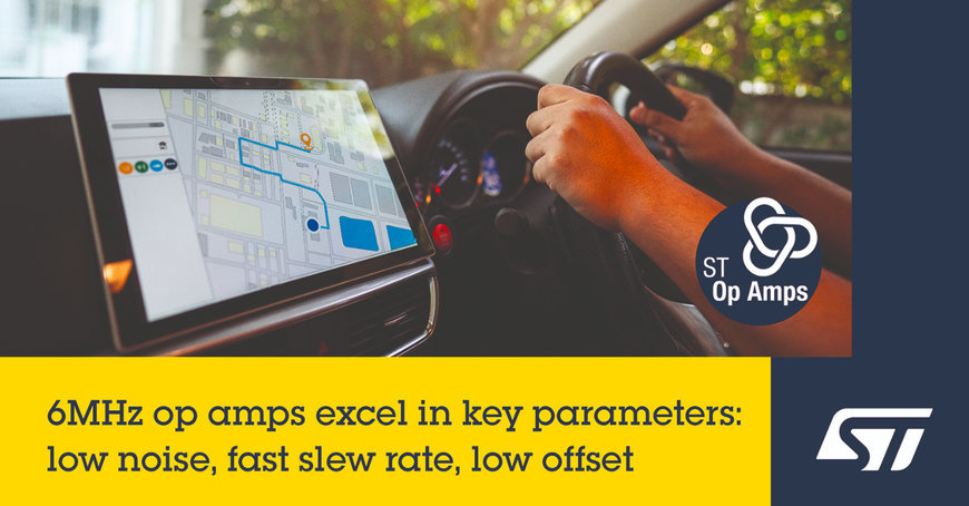 STMicroelectronics boosts all-round performance in op amps for industrial and automotive environments